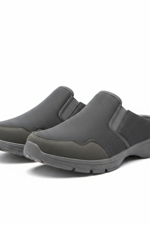 Szare Wsuwane Męskie Niskie Sneakersy...