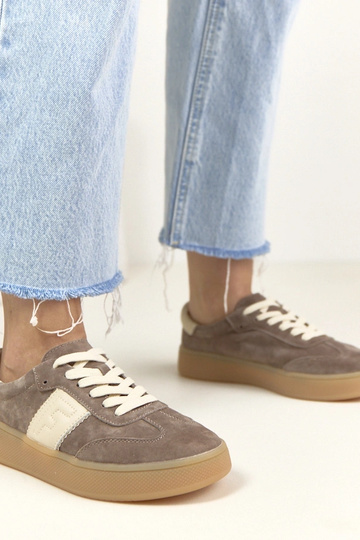 Ciemnobrązowe Skórzane...