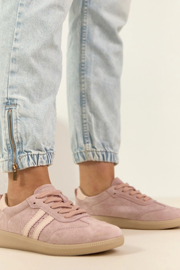 Różowe Skórzane Sneakersy... 2