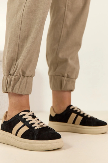 Czarne Skórzane Sneakersy Na Platformie Filippo 2