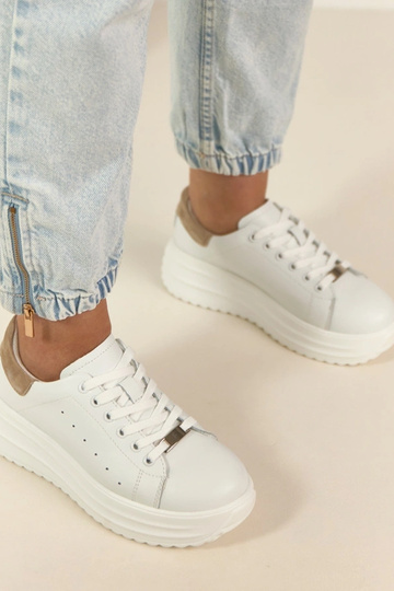 Białe Skórzane Sneakersy Na Platformie Filippo 2
