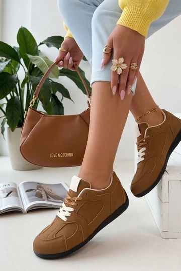 Brązowe Sneakersy Trampki...