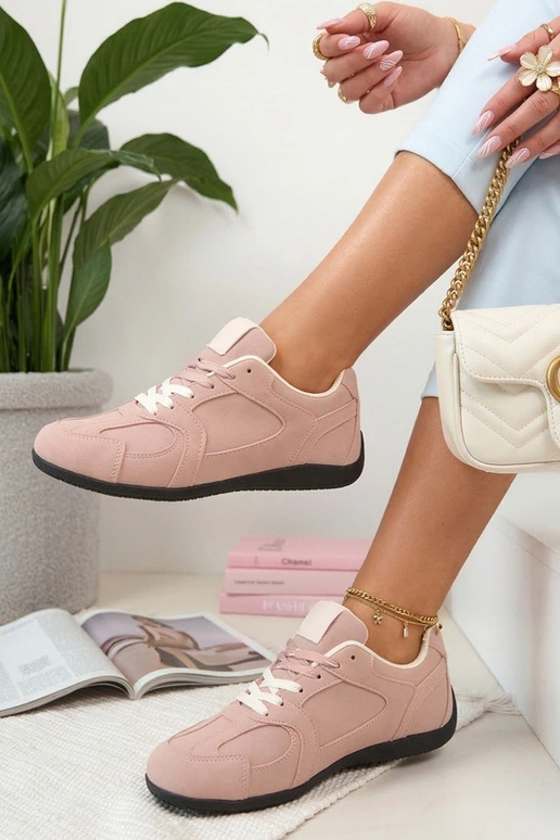 Różowe Sneakersy Trampki Damskie...