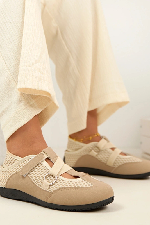 Beżowe Baleriny W Sportowym Stylu Vesper