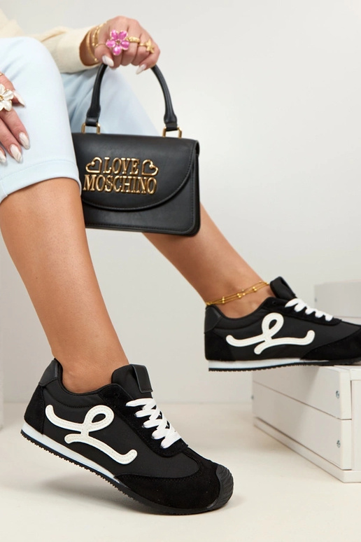 Czarne Sneakersy Trampki Damskie...