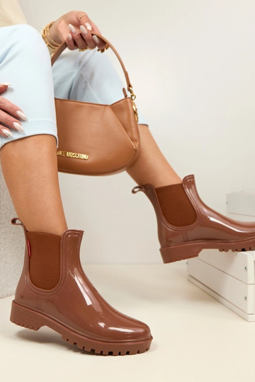 Brązowe Kalosze Za Kostkę Alba