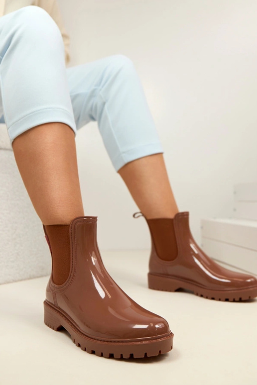Brązowe Kalosze Za Kostkę Alba