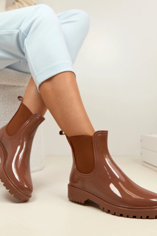 Brązowe Kalosze Za Kostkę Alba