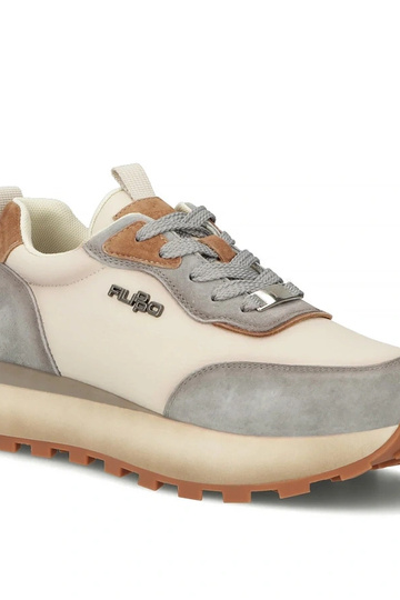 Beżowe Skórzane Sneakersy Na Platformie Filippo 2