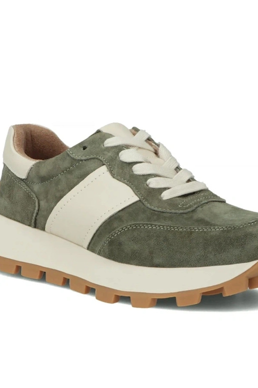 Zielone Skórzane Sneakersy Na...