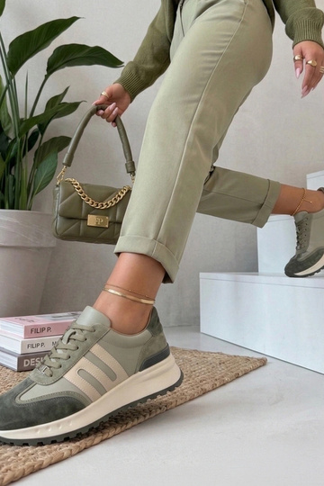 Zielone Skórzane Sneakersy Na Platformie Filippo 2