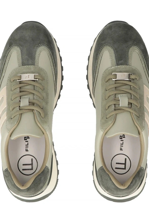 Zielone Skórzane Sneakersy Na...