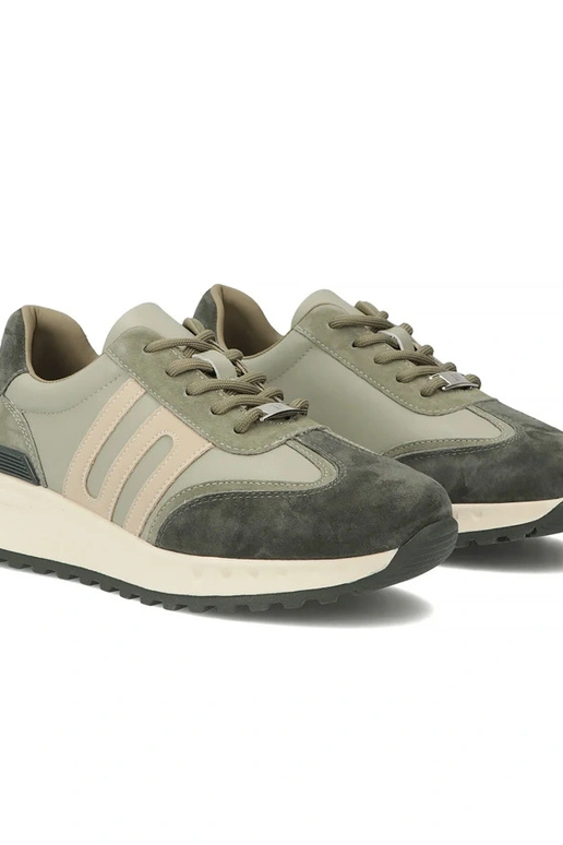 Zielone Skórzane Sneakersy Na...