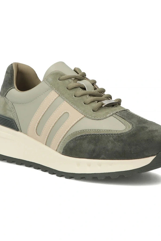 Zielone Skórzane Sneakersy Na...