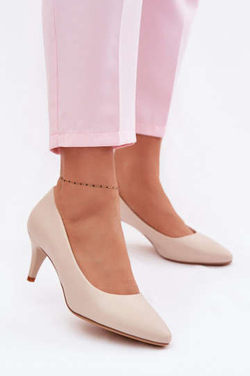 Sergio Leone 1379 Light Beige Heeled Shoes 2