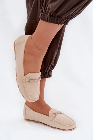Women's Flat Beige Loafers Olisa