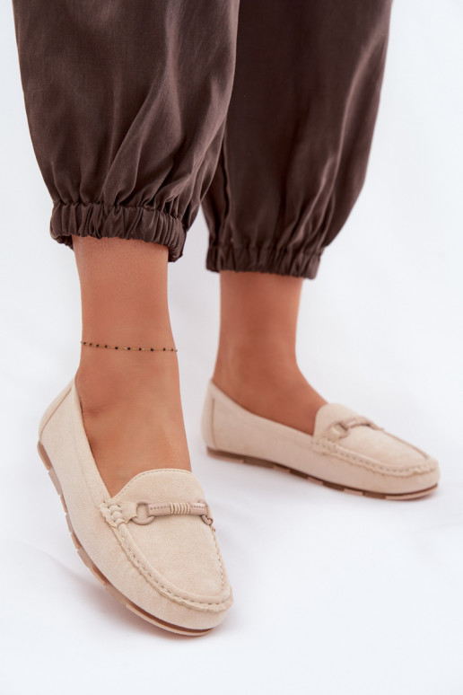 Women's Flat Beige Loafers Olisa