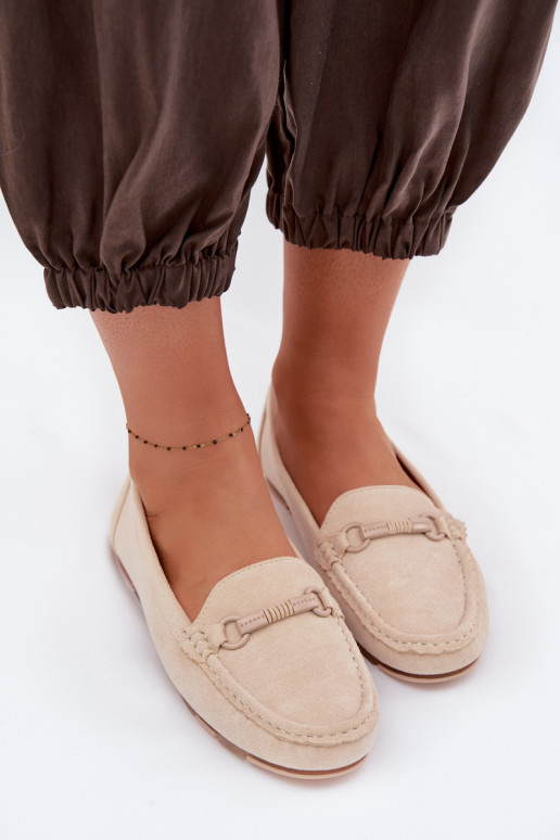 Women's Flat Beige Loafers Olisa
