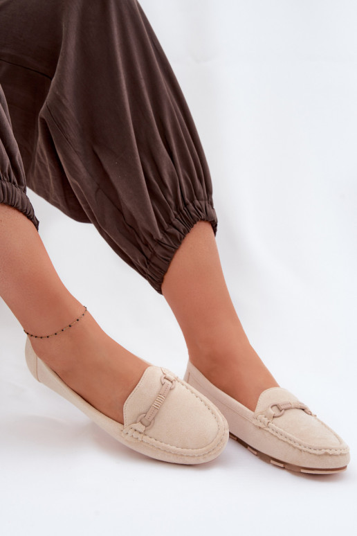 Women's Flat Beige Loafers Olisa