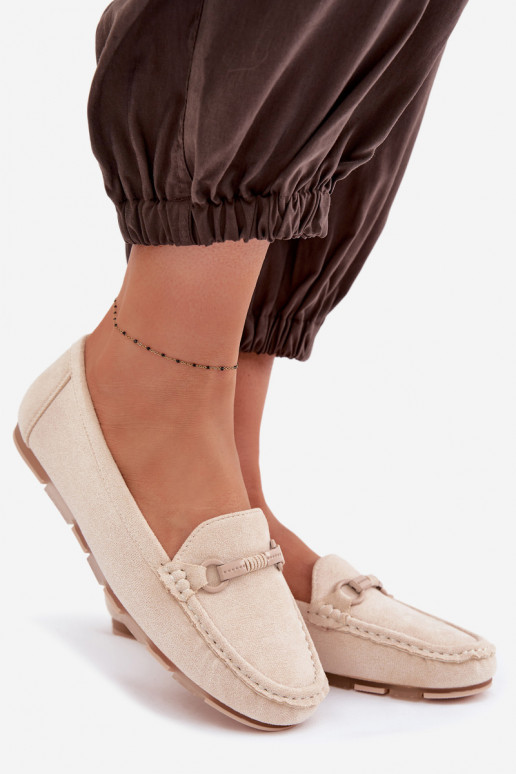 Women's Flat Beige Loafers Olisa