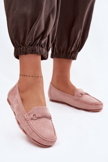 Women's Flat Pink Moccasins Olisa