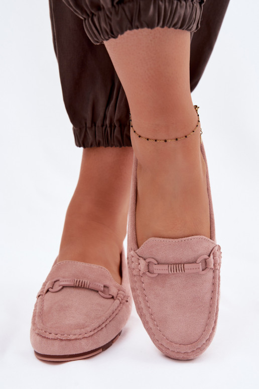 Women's Flat Pink Moccasins Olisa