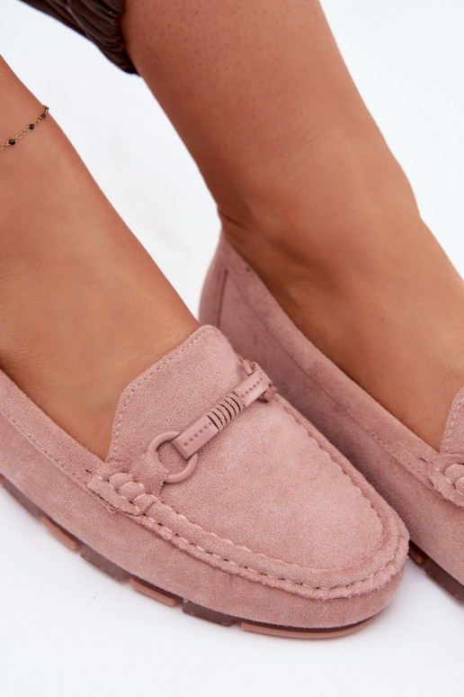 Women's Flat Pink Moccasins Olisa