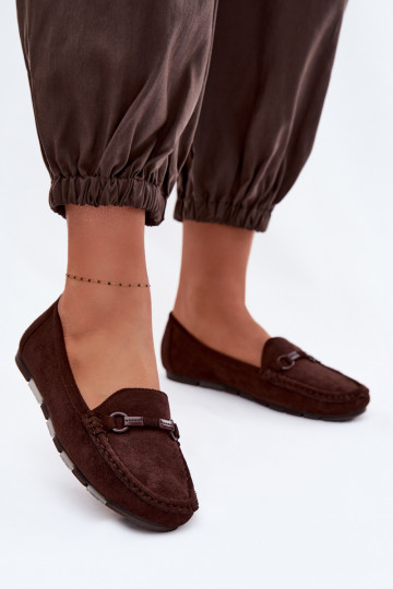 Women's Flat Chocolate Moccasins Olisa 2