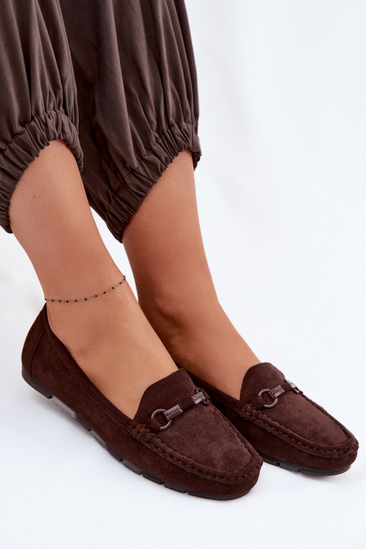 Women's Flat Chocolate Moccasins Olisa