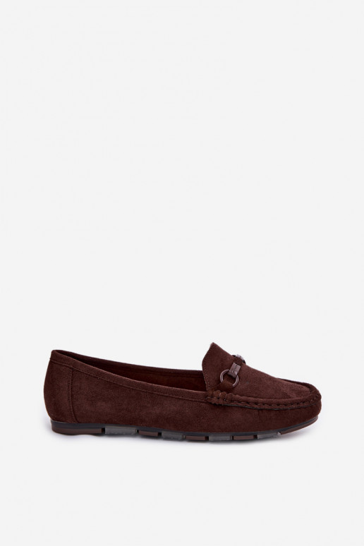 Women's Flat Chocolate Moccasins Olisa