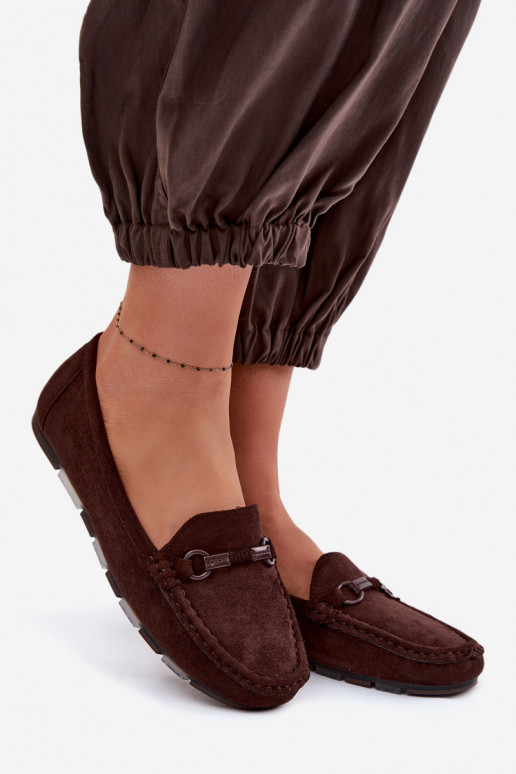 Women's Flat Chocolate Moccasins Olisa