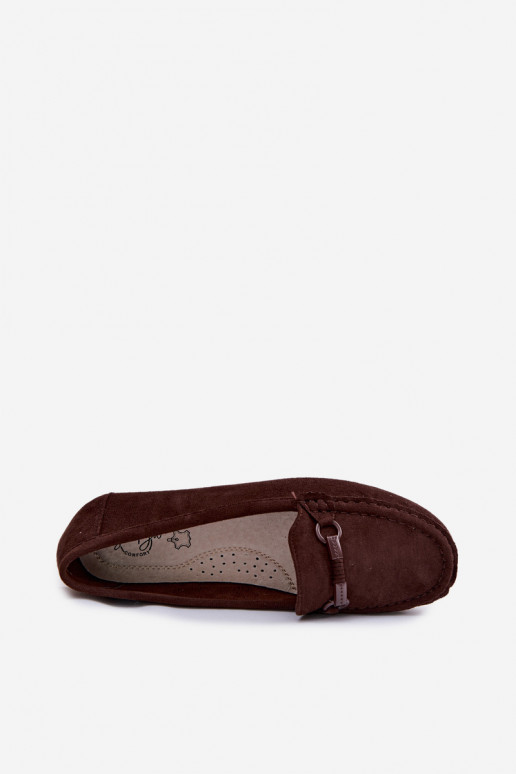 Women's Flat Chocolate Moccasins Olisa