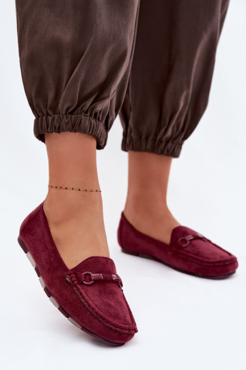 Women's Flat Burgundy Loafers Olisa 2