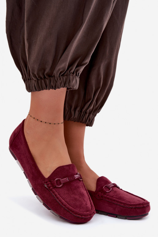 Women's Flat Burgundy Loafers Olisa