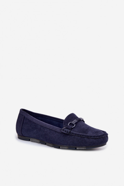 Women's Flat Navy Blue Loafers Olisa