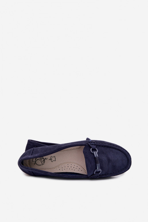 Women's Flat Navy Blue Loafers Olisa