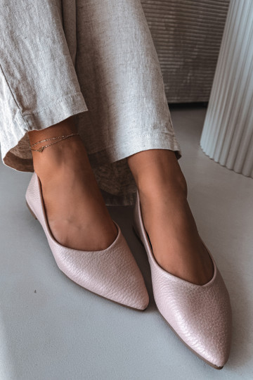 Pink Eco Leather Ballerinas Nelisa