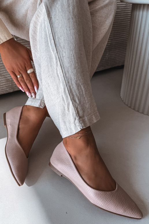 Pink Eco Leather Ballerinas Nelisa