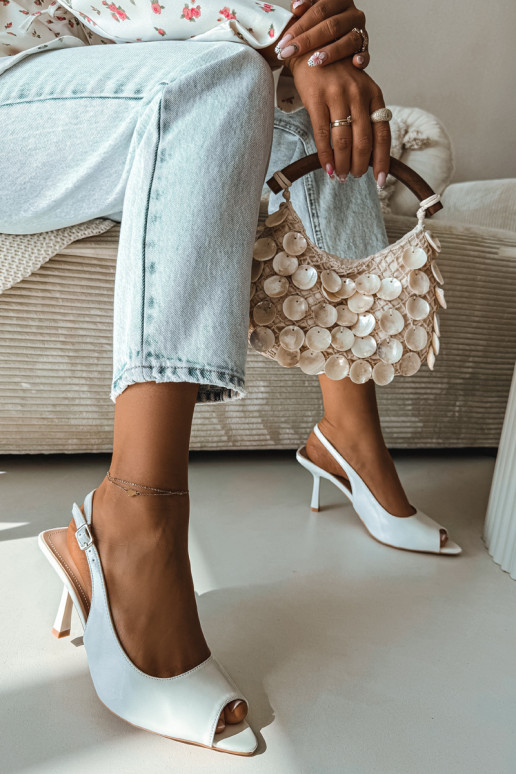 Women's High Heel White Sandals Sevina