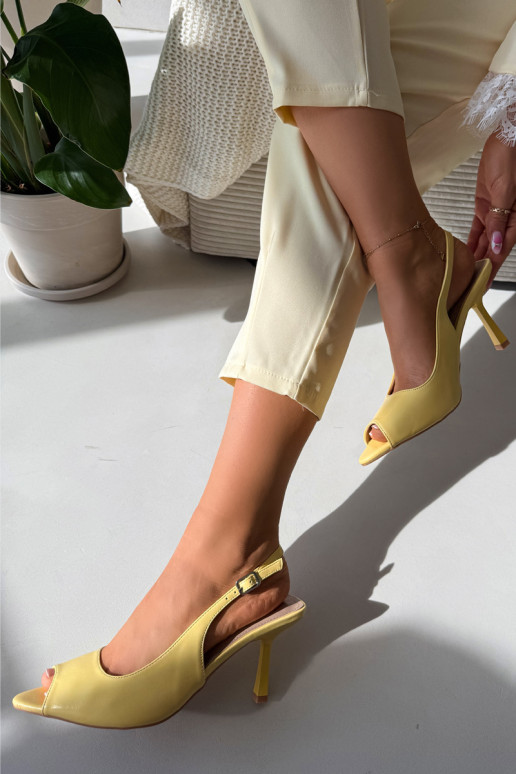 Women's High Heel Yellow Sandals Sevina