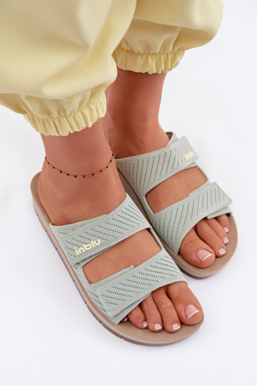 Klapki Damskie INBLU AG000015 Zielone