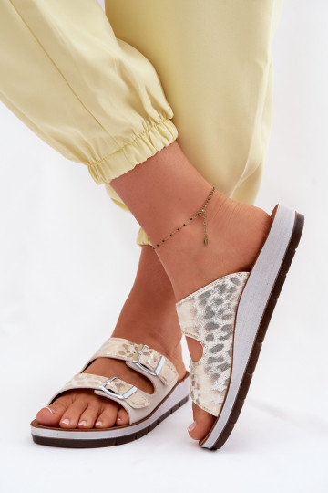 Women's Slides With Buckles Inblu CP000063 White