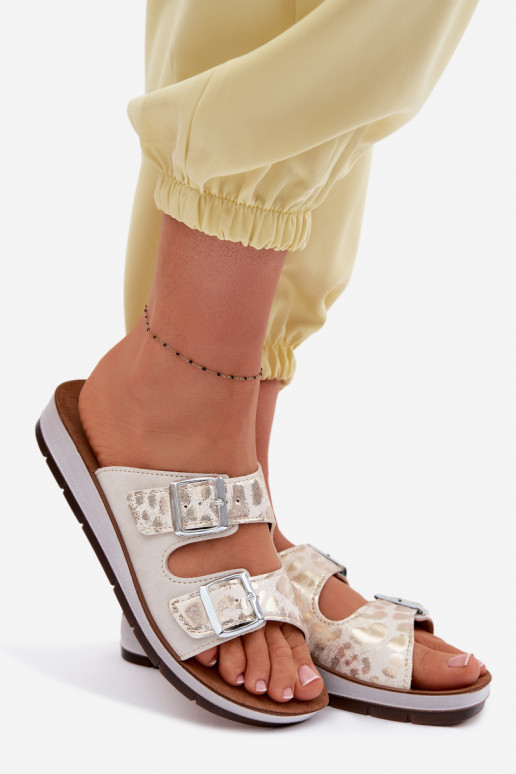 Women's Slides With Buckles Inblu CP000063 White