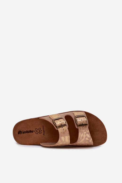 Women's Beige Slippers With Buckles Inblu CP000063