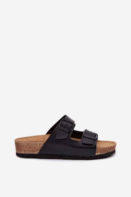 Women's Slippers With Buckles Inblu NM000039 Black