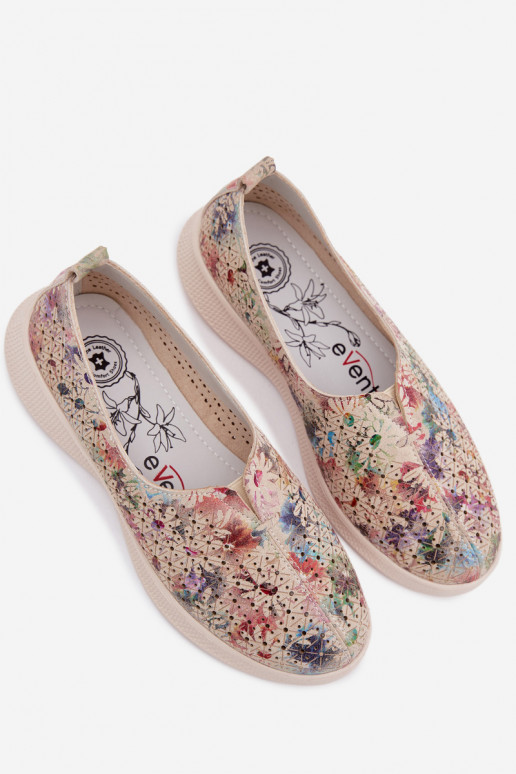 Suede Perforated Women's Loafers Multicolor Eliva