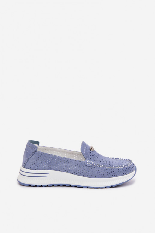 Women's Suede Loafers Blue Demela