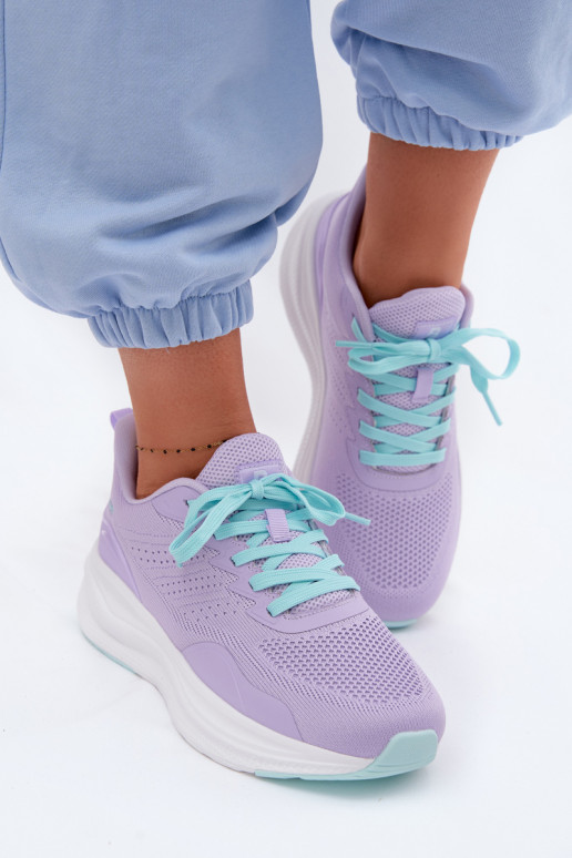 Buty Sportowe Damskie Na Platformie Lawendowe Gelirae