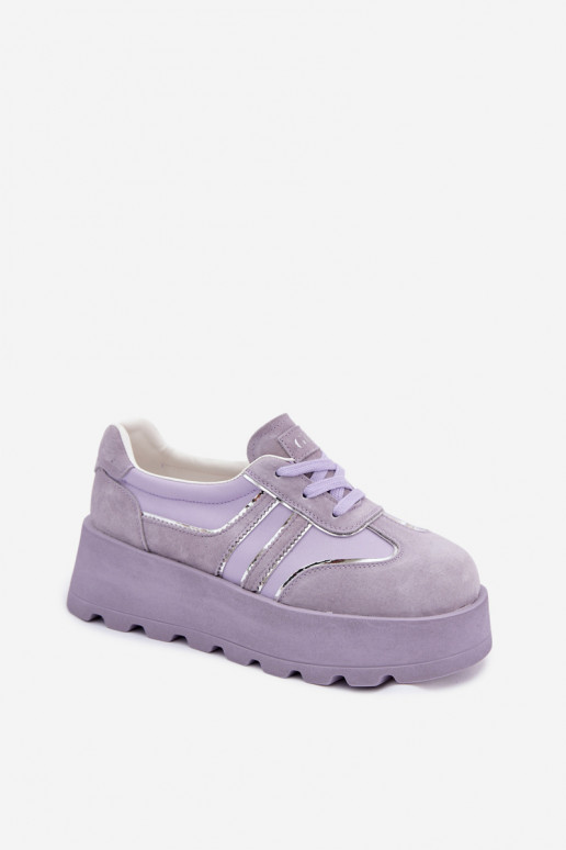 Suede Platform Sneakers GOE TT2N4054 Purple