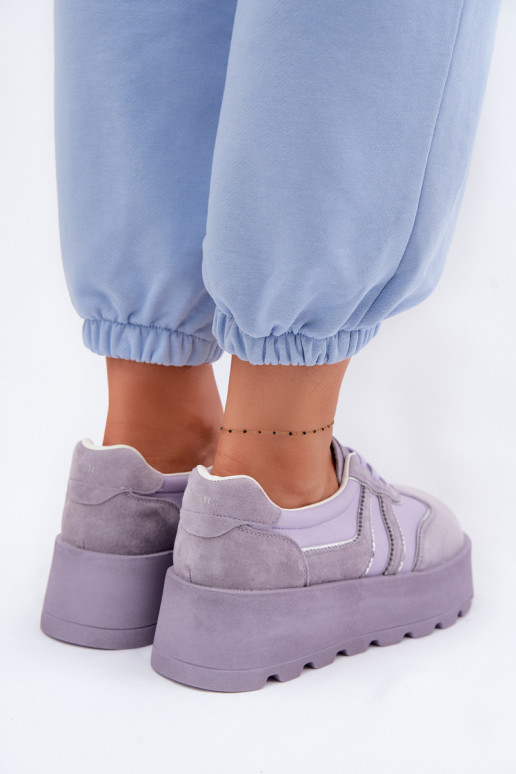 Suede Platform Sneakers GOE TT2N4054 Purple